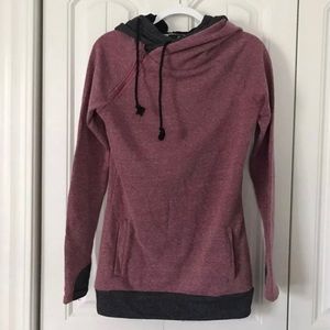 Ampersand purple black double hoodie S